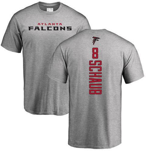 Atlanta Falcons Men Ash Matt Schaub Backer NFL Football #8 T Shirt->women nfl jersey->Women Jersey
